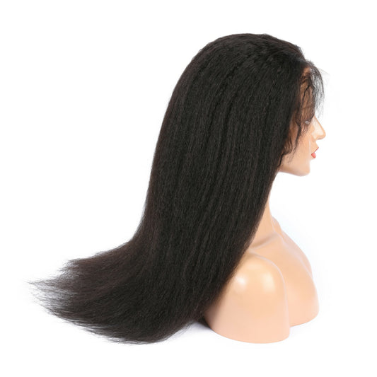 Premium Kinky Straight Full Frontal Wig