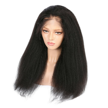 Premium Kinky Straight Full Frontal Wig